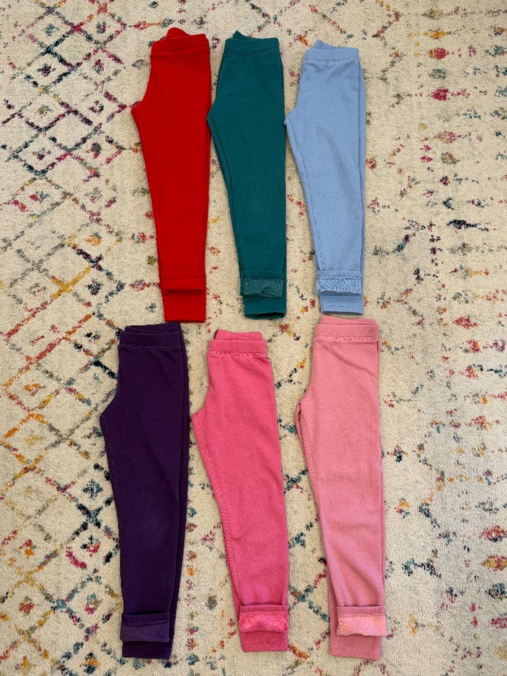 Size 10 Primary  Coziest Fleece Lined Leggings Set x6